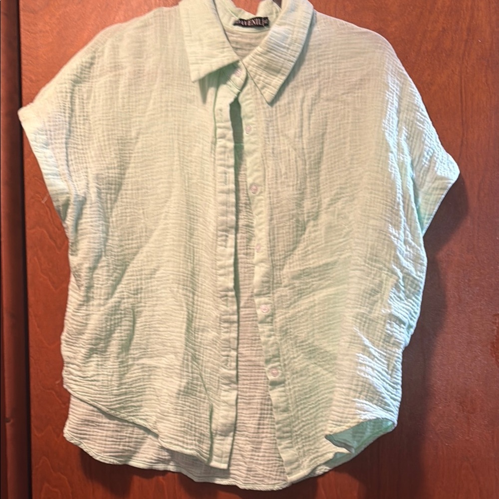 Mint Green Button Down Shirt